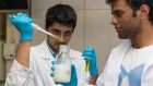 Ryan Pandya (left) and Perumal Gandhi of US-based company Muufri which has discovered a way to produce animal-free milk
