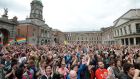 ‘As the telly beamed out pictures of the throng gathered in Dublin Castle, Vinny felt a sense of pride in the steps taken by the ordinary folk of little ol’ Ireland.’ Photograph: Dara Mac Dónaill/The Irish Times.