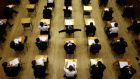 An exam hall.  Almost 119,000 students are registered for this year’s Leaving Certificate exams. Photograph: David Jones/PA Wire