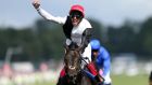 Frankie Dettori celebrates as he crosses the line on Golden Horn in the Epsom Derby. Trainer John Gosden looks like turning down a free entry into the Curragh Derby for his Epsom winner.  Photograph: David Davies/PA 