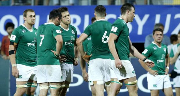 Ireland’s Under 20s were beaten 25-3 by New Zealand ending their hopes of World Cup glory. Photograph: Inpho