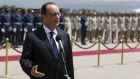 French president Francois Hollande speaks to journalists upon his arrival in Algiers. Paris and Algiers are enjoying a period of exceptionally good relations. Photograph: Zohra Bensemra/Reuters
