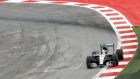   Lewis Hamilton steers his Mercedes through a corner  during qualifying for the Austrian F1 Grand Prix at the Red Bull Ring circuit in Spielberg. Photo:  Leonhard Foeger/Reuters