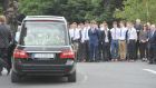 The remains of Olivia Burke arrive at the Church of Our Lady of Perpetual Succour. Photograph: Alan Betson/The Irish Times