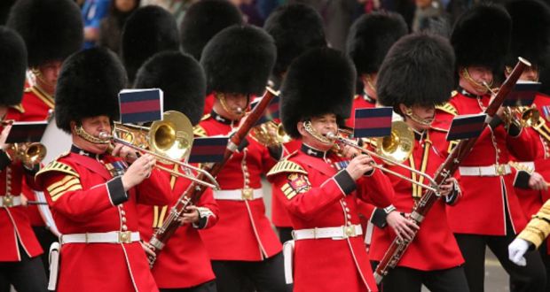 Grenadier Guards are due to take part in the Armed Forces Day on Saturday. Photograph:  Getty