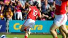 Conor Lehane scored Cork’s opener in their Round 1 qualifier win over Wexford. Photograph: Inpho