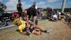 Fabian Cancellara has pulled out of the Tour de France after fracturing vertebrae during a crash in stage three. Photograph: Reuters