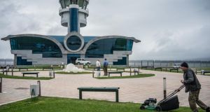 Nagorno-Karabakh’s airport: despite a €18 million upgrade, it remains unused. Photograph: Brendan Hoffman/Getty Images