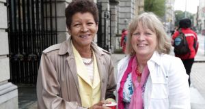  Aislinn Centre co-founders Christine Buckley and Carmel McDonnell-Byrne.  File photograph: Mark Stedman/Photocall Ireland