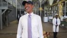 Barack Obama laughs during a visit to Addis Ababa on Tuesday: “I’m looking forward to life after being president. I can spend time with my family . . . I can find other ways to serve. I can visit Africa more often.” Photograph: Saul Loeb/AFP/Getty