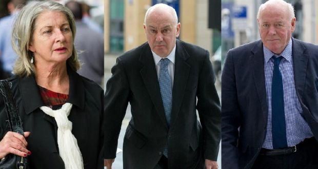 From left: Former Anglo officials Aoife Maguire, Tiarnan O’Mahoney and Bernard Daly.