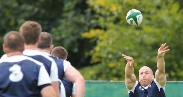 Training routine: Ireland Rugby Squad gets down to business at  Carton House, Kildare. Photograph: Billy Stickland/Inpho
