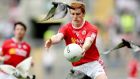 Tyrone’s Peter Harte fields the ball against Monaghan at Croke Park on Saturday. Photograph: James Crombie/Inpho.