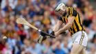 TJ Reid scores his side’s goal despite the presence of a thrown hurley at Croke Park. Photograph: James Crombie/Inpho