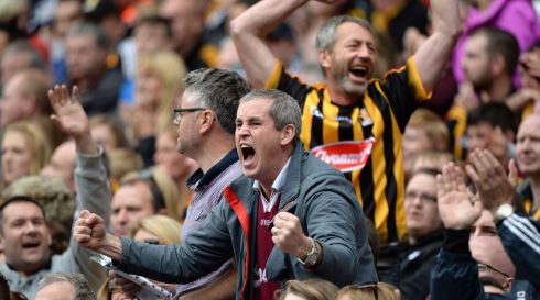 06/09/2015 - NEWS - SPORT -
Passion of the game  a Galway and  Kilkenny supporter, encourage and cheer on their team during the All-Ireland senior hurling final at Croke Park.
Photograph: Dara Mac D?naill / The Irish Times








Photograph: Dara Mac Donaill / The Irish Times
