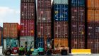 File photo: 8 people will spend up to 24 hours in a shipping container in Galway City to highlight the migrant crisis in Europe. Photograph: Getty Images