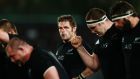 New Zealand captain Richie McCaw gets ready to scrum down with his fellow forwards during the Bledisloe Cup match against Australia at Eden Park, Auckland, in August. Photograph:  Anthony Au-Yeung/Getty Images