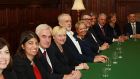 Labour leader Jeremy Corbyn chairing his first shadow cabinet meeting in the House of Commons recently. Photograph: Sean Dempsey/PA Wire 