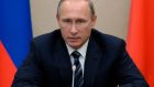 Russian president Vladimir Putin: won approval from Russian parliament to send troops into combat overseas. Photograph: Alexei Nikolsky/Ria Novosti/AP