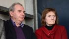 Sean Quinn and his wife, Patricia, who, with her five adult children, is challenging  liability for  €2.34 billion in loans made by Anglo to various Quinn companies. They claim the loans  were for the unlawful purpose of propping up the bank’s share price. Photograph: Alan Betson / THE IRISH TIMES 