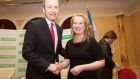 Mary Fitzpatrick (pictured with party leader Micheál Martin) was also selected last year to run for Fianna Fáil in the European Parliament election.