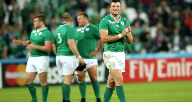 Ireland centre Robbie Henshaw: centre is credited with 14 to 16 tackles against Italy. “Sixteen tackles, that won’t do. I’ll have to improve that, going to have to look to put in a harder shift again,” he said. Photograph: Inpho