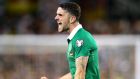 Robbie Brady could be used at left back against Poland. Photograph: Inpho