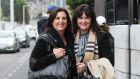 Michelle Rocca (right) with her sister, Laura at the High Court in Dublin. Photograph: Collins