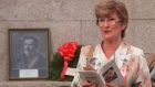 Aine Miller reads at the  Francis Ledwidge commemorative festival at Islandbridge in 1997. Ledwidge, a nationalist poet, was in Dublin during the very week of the Easter Rising, having recovered in England from serious injuries incurred while fighting in the British army in the first World War