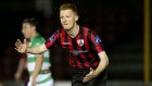 Gary Shaw scored two of Longford Town’s goals in the victory over Drogheda United at United Park. Photograph:  Ryan Byrne/Inpho