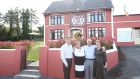 Fáilte: Daniel and Majella O’Donnell with B&B owners Anne and Noel Sheerin, in Tulsk, Co Roscommon, for Daniel and Majella’s B&B Road Trip