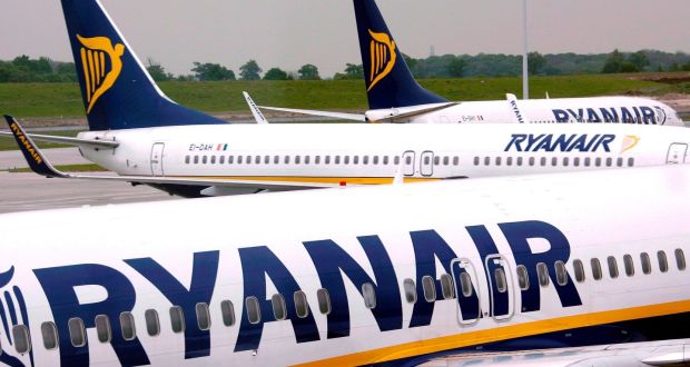 Ryanair rose by 3.2 per cent after a strong set of results in the six months to the end of September. Photograph: Andy Rain/EPA