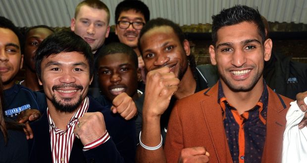  Amir Khan is reported to have signed an agreement to fight  Manny Pacquiao next year. Photograph: PA