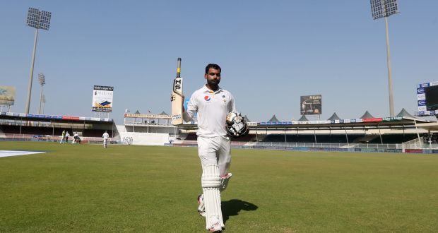 151 from Mohammad Hafeez helped Pakistan set England a target of 284 to win the third Test match in Sharjah and level the series at 1-1. Photograph: Reuters