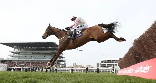 Ruby Walsh on Vautour on his way to winning the  JLT Novices’ Chase at Cheltenham. Photograph: Matthew Childs/Reuters