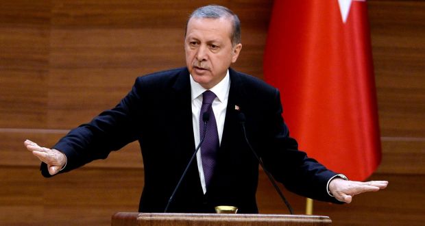 Turkish president Recep Tayyip Erdogan: the annual EU report said corruption in Turkey remains widespread and its fight against it “inadequate”. Photograph: Adem Altan/AFP/Getty Images