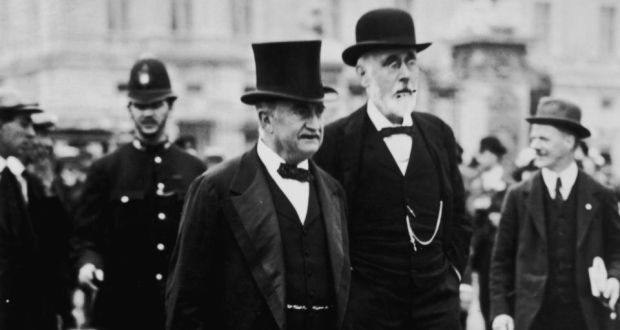 Leader of the Irish Parliamentary Party John Redmond (1856 - 1918, left) with Irish nationalist politician John Dillon (1851 - 1927), circa 1910. Photograph: Hulton Archive/Getty Images