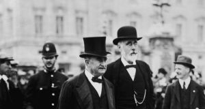 Leader of the Irish Parliamentary Party John Redmond (1856 - 1918, left) with Irish nationalist politician John Dillon (1851 - 1927), circa 1910. Photograph: Hulton Archive/Getty Images