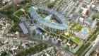 An aerial view of the site for the new National Children’s Hospital at the St James’s Hospital campus in Dublin.  