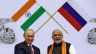 Vladimir Putin and Narendra Modi: Russia has been hit by sanctions over the invasion of Ukraine while India has not performed as brightly as expected. Photograph: Ahmad Masood/Reuters