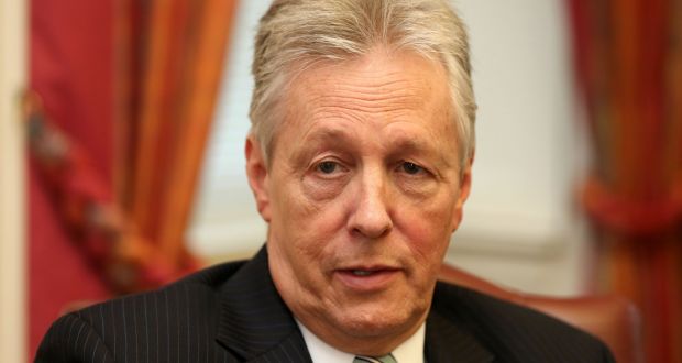 Northern Ireland First Minister Peter Robinson speaks about his decision to step down at Stormont Castle, November 19th, 2015. Photograph: Niall Carson/PA Wire 