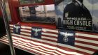 The Nazi-themed imagery in a New York City subway car.  Photograph: AP