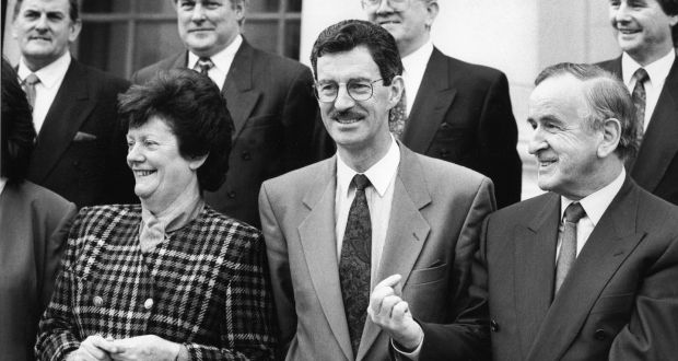 After a month of negotiations a new Fianna Fail-Labour government was formed on January 12th, 1993, 48 days after the election. Photograph: Frank Miller/The Irish Times