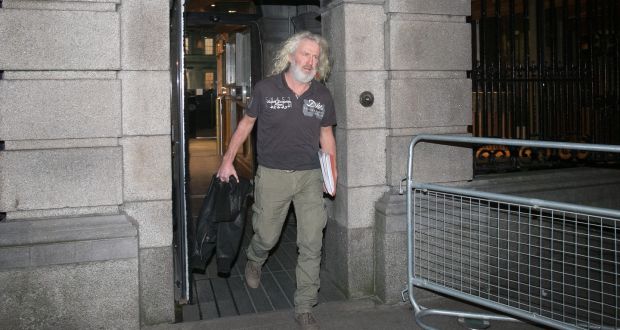Independent TD Mick Wallace  was one of three TDs who attended the hearing  in the  Special Criminal Court. Photograph: Collins
