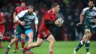 Munster’s Andrew Conway could benefit from knowing when to go and when to stay, like a hybrid of Girvan Dempsey and Mike Brown. Photograph: David Rogers/Getty Images