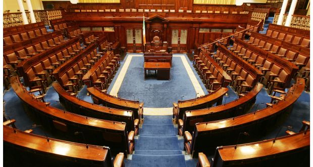 There are 166 seats in the current Dáil requiring 84 TDs to form a majority Government. There will be 158 seats in the 32nd Dáil elected in 2016, requiring 80 for an outright majority.  Photograph: Alan Betson, Irish Times 