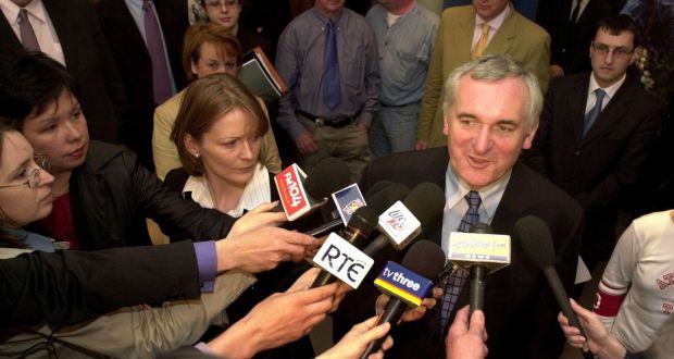 Former taoiseach and Fianna Fáil leader Bertie Ahern: in 2001, a Fianna Fáil-led government tried to ban opinion polls in the last week of an election. Photograph: Dara Mac Dónaill/The Irish Times