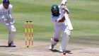 South Africa’s Hashim Amla drives off the front foot during his innings in the second Test against England in  Cape Town. Photograph: Mike Hutchings/Reuters