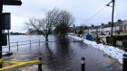 A flooded Wolfe Tone Terrace in Athlone on Tuesday. Photograph: Bryan O’Brien/The Irish Times