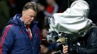 Manchester United manager Louis van Gaal:  “You have to be happy as a Manchester United fan that we are in next round and we have won the last two games.” Photograph:  Martin Rickett/PA 